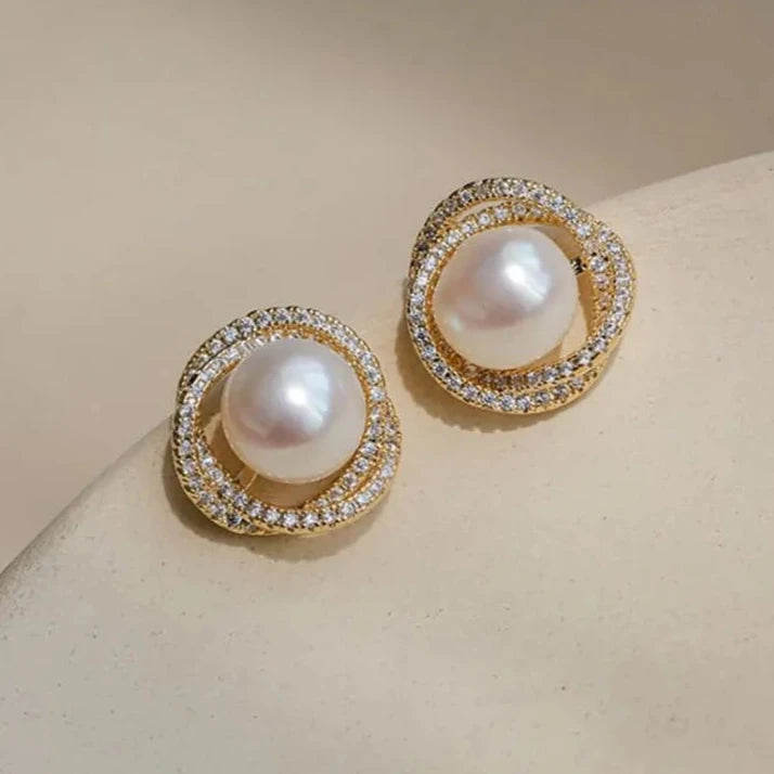 Pearl Earrings and Necklace