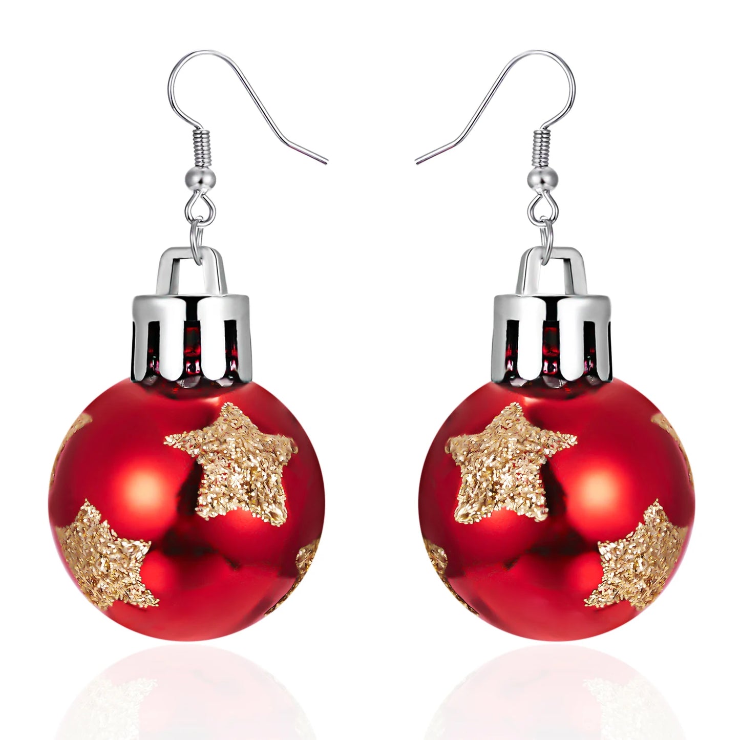 Christmas Colorful Light Bulb Ball Shaped Drop Earrings