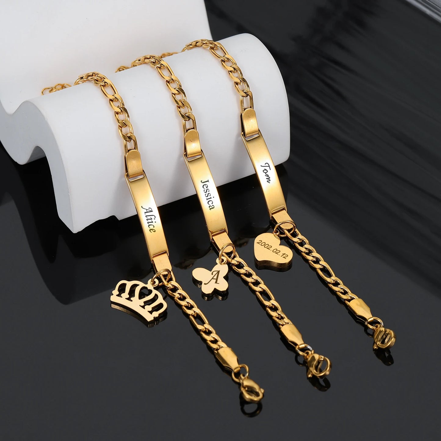 Personalized Gold Baby Bracelet Custom Any Name