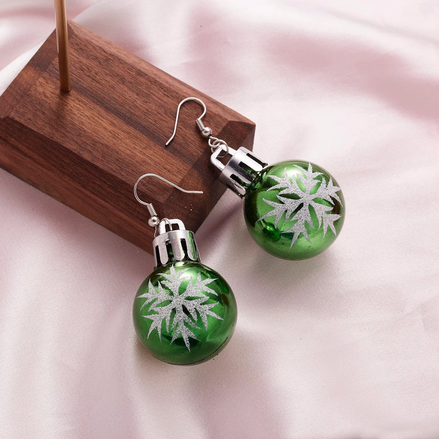 Christmas Colorful Light Bulb Ball Shaped Drop Earrings