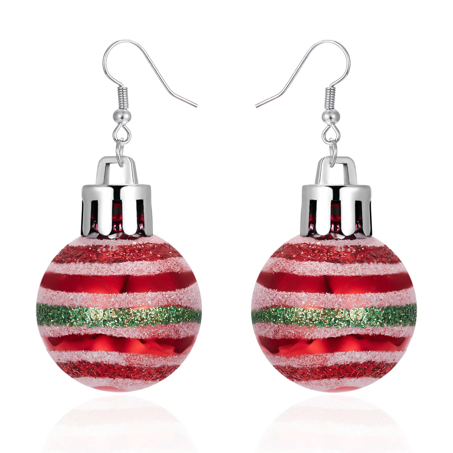 Christmas Colorful Light Bulb Ball Shaped Drop Earrings