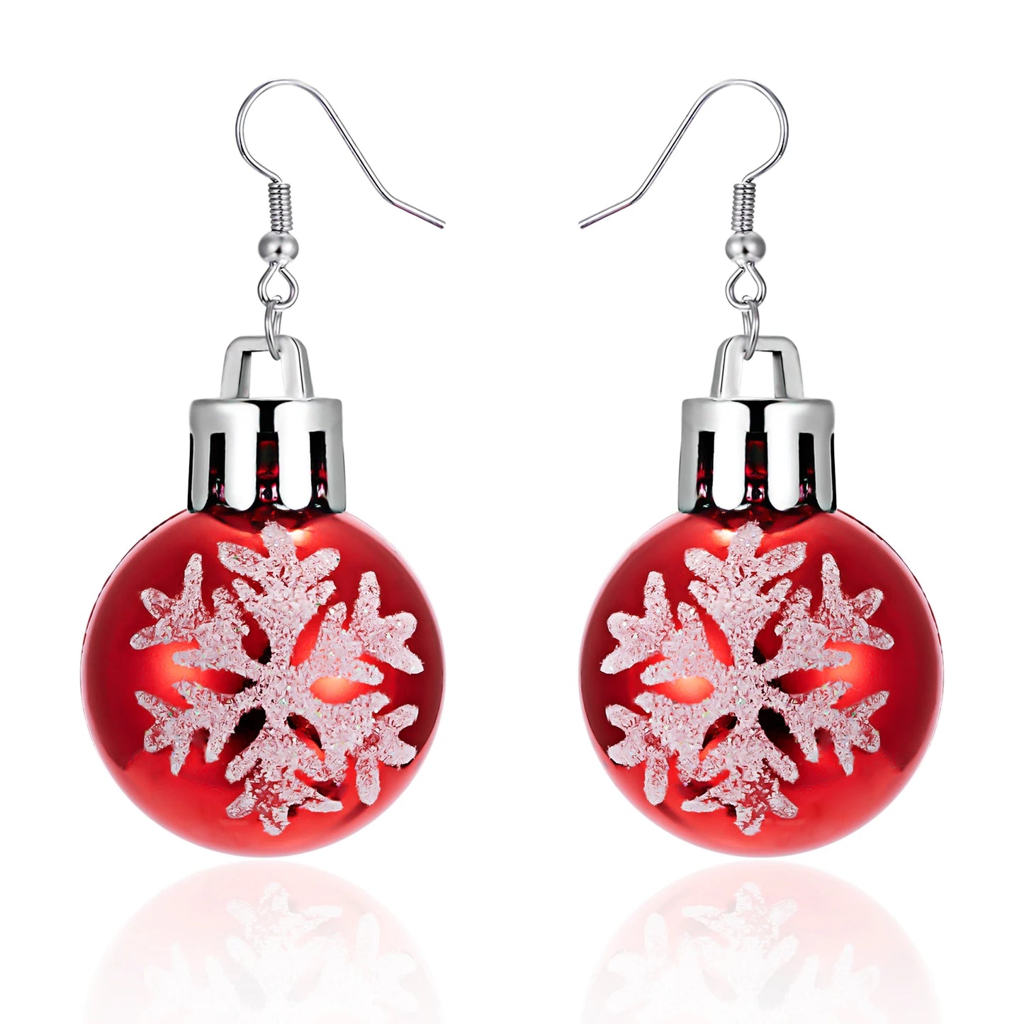 Christmas Colorful Light Bulb Ball Shaped Drop Earrings