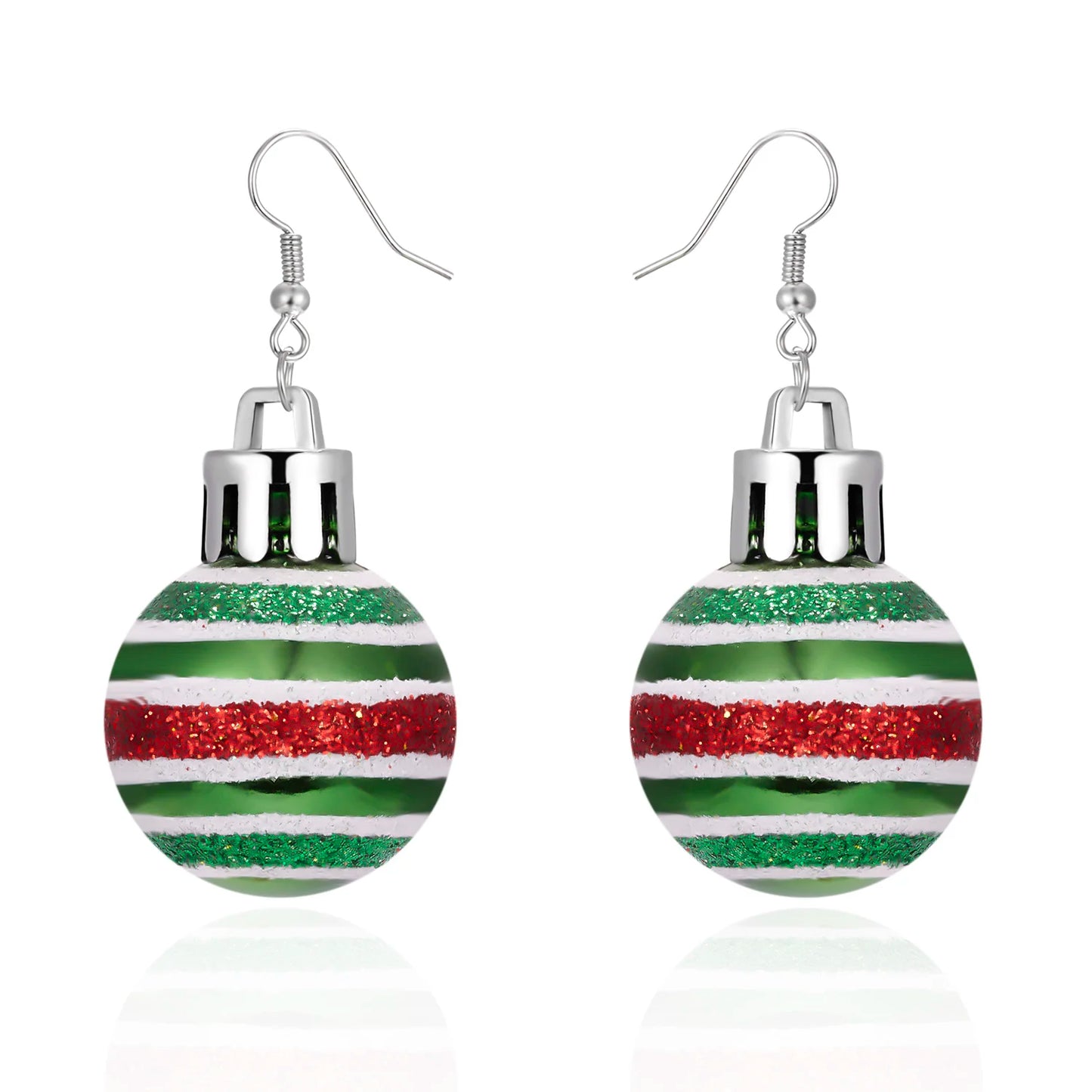 Christmas Colorful Light Bulb Ball Shaped Drop Earrings