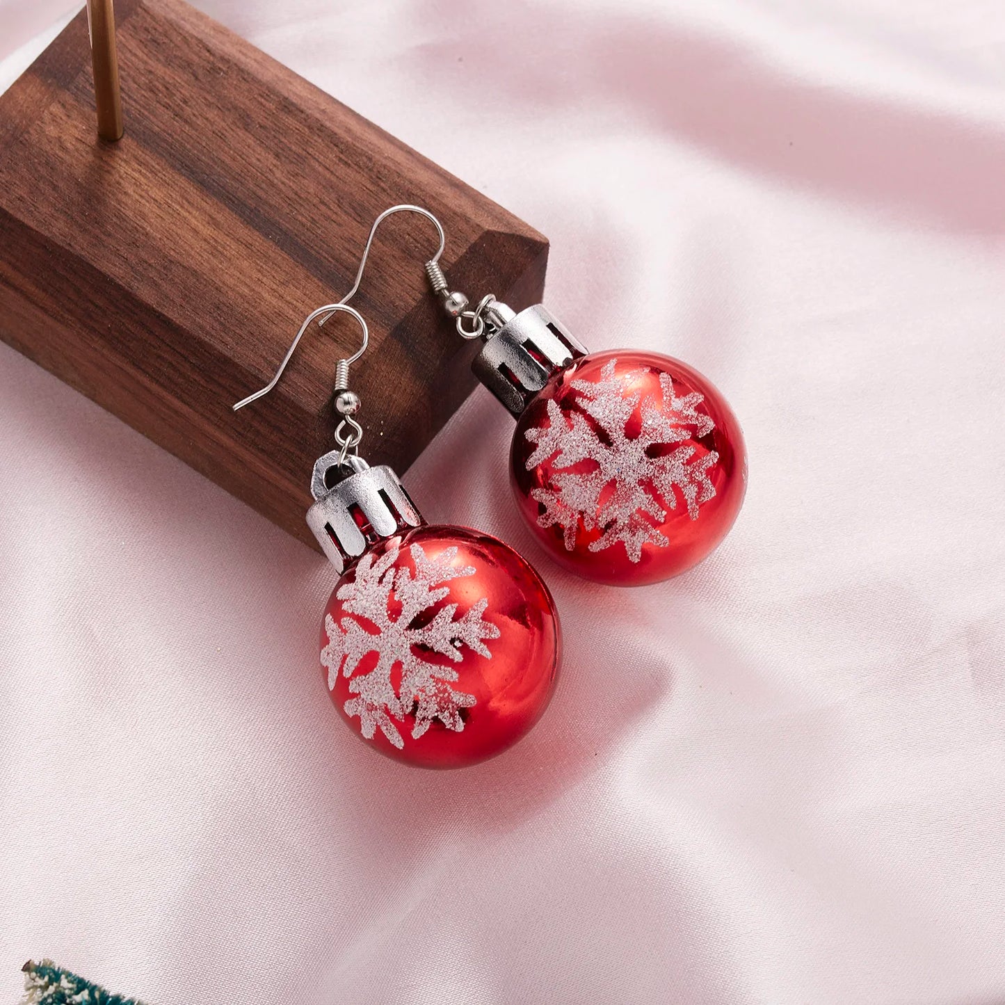 Christmas Colorful Light Bulb Ball Shaped Drop Earrings