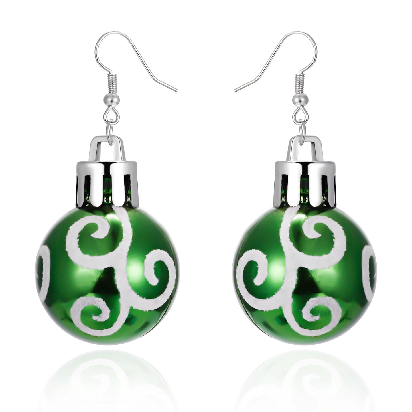 Christmas Colorful Light Bulb Ball Shaped Drop Earrings