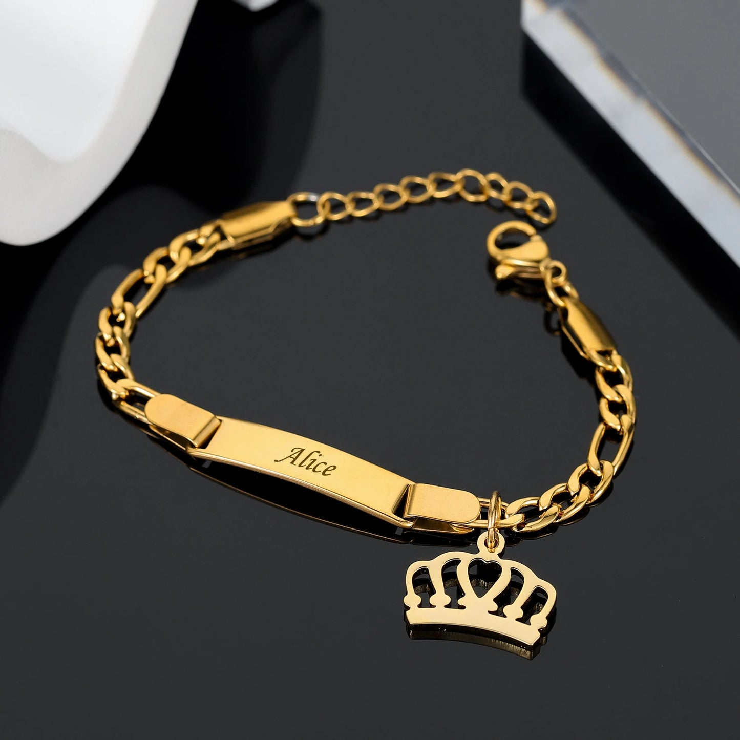 Personalized Gold Baby Bracelet Custom Any Name