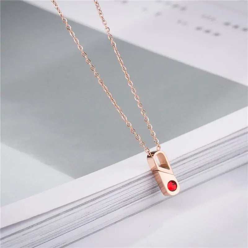 Majorelle Gold Heart Lock Necklace