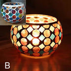Majorelle Mosaic Glass Candle Holder