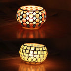 Majorelle Mosaic Glass Candle Holder