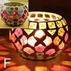 Majorelle Mosaic Glass Candle Holder