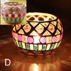 Majorelle Mosaic Glass Candle Holder
