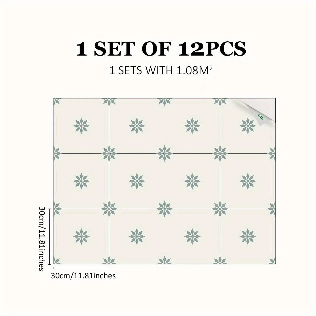 Majorelle minimalist style tiles stickers